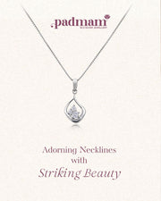 92.5 pure silver pendant necklace with cubic zirconia, elegant jewelry display