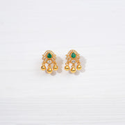 Minitature Fine Silver Earrings with Bead Hangings