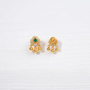 Minitature Fine Silver Earrings with Bead Hangings