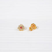 Petite Ruby Blossom Studs