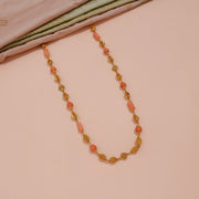 Stylish Silver Filigree Mala with Soft Pink Beads