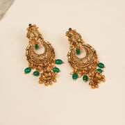 Silver Chandbalis with Ruby Potas, Emerald Beads, and Jhumka Combination