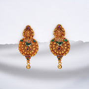 Antique Silver Chandbalis with Lakshmi Kasu Highlight