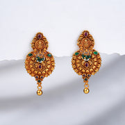 Antique Silver Chandbalis with Lakshmi Kasu Highlight