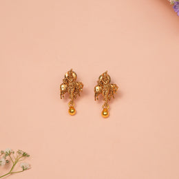 Sacred Lord Krishna and Cow Detailing Earrings