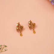 Sacred Lord Krishna and Cow Detailing Earrings