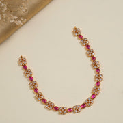 Sleek Silver Necklace with Stone Highlights