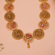 Unique Peacock Silver Necklace with Rubies and CZs