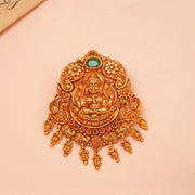 Silver Temple Pendant with Lakshmi Devi Design