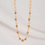 Antique Silver Mala with Nakshi Work and Pearls