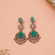 Antique Victorian Silver Earrings and Floral Detailing