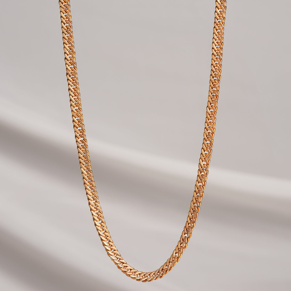 Simple and Broad Silver Chain with Link Design – Padmam