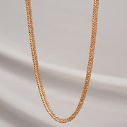 Simple and Broad Silver Chain with Link Design