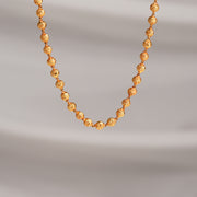 Simple Silver Mala with Nakshi Bead Work