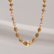 Antique Silver Mala with Nakshi Beads