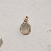 Simple Noissanite Stone Silver Pendant