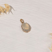 Simple Noissanite Stone Silver Pendant