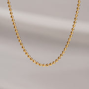 Simple Silver Beaded Chain for Daily Wear