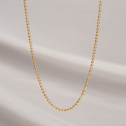 Simple Silver Beaded Chain for Daily Wear