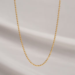 Simple Silver Beaded Chain for Daily Wear