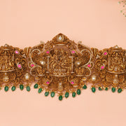 Traditional Silver Vaddanam with Hindu Goddess Manifestation