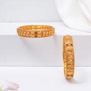 Lakshmi Kasu Silver Bangles with Ruby Potas and Paisley