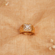 Bold Silver and Stone Combination Ring for Men