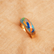 Silver Enamel Highlight Ring