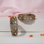 Victorian Silver Bangles with Kundans and Stone Work