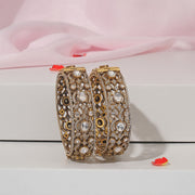 Victorian Silver Bangles with Kundans and Stone Work