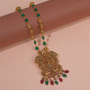 Eternal Silver Dasavatar Pendant with Lord Krishna Highlight