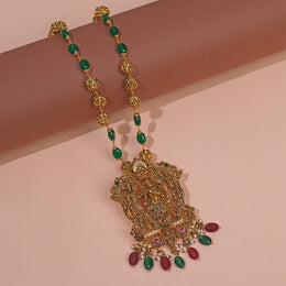 Eternal Silver Dasavatar Pendant with Lord Krishna Highlight