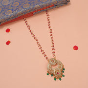 Silver and Pearl Haaram with Chandbali Style Pendant