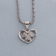 Dainty Heart Shaped Silver Pendant for Gifting