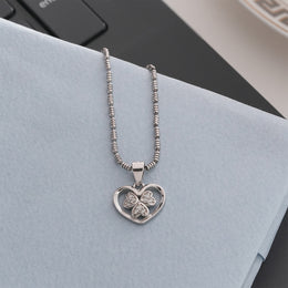 Dainty Heart Shaped Silver Pendant for Gifting