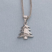 Charming Christmas Tree Silver Pendant