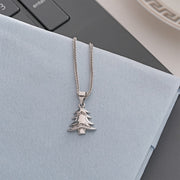 Charming Christmas Tree Silver Pendant