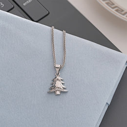 Charming Christmas Tree Silver Pendant