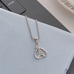 Fine Silver Pendant with Heart Shape