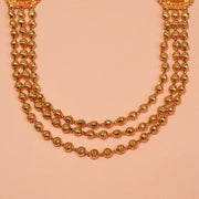 Silver Stepped Chain with Lakshmi Devi Side Locket