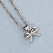 Cute Bowtie Silver Pendant