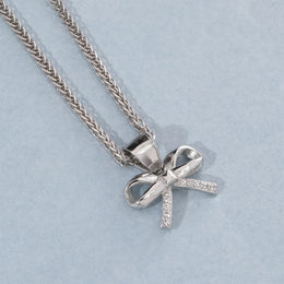 Cute Bowtie Silver Pendant