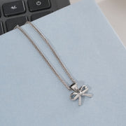 Cute Bowtie Silver Pendant