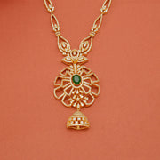 Sleek Silver and CZ Necklace with Floral Pendant