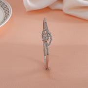 Sleek Silver Bracelet with CZs and Stylish Design