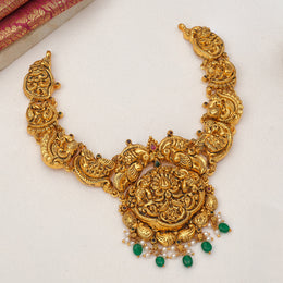 Semi-Antique Silver Peacock Detailing Necklace