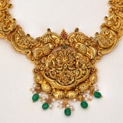 Semi-Antique Silver Peacock Detailing Necklace