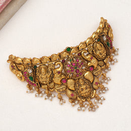 Silver Semi Antique with Lakshmi Devi Detailing