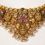 Silver Semi Antique with Lakshmi Devi Detailing