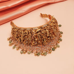 Divine Silver Choker with Dasavatharam Design